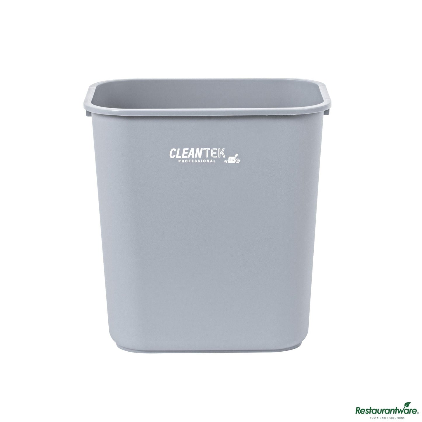 Wholesale Restaurantware 28 Qt / 7 Gal Rectangle Gray Wastebasket / Trash Can - 14.6" X 10.5" X 15.2"- Bulk