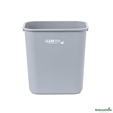 Wholesale Restaurantware 28 Qt / 7 Gal Rectangle Gray Wastebasket / Trash Can - 14.6" X 10.5" X 15.2"- Bulk