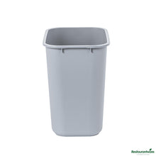 Wholesale Restaurantware 28 Qt / 7 Gal Rectangle Gray Wastebasket / Trash Can - 14.6" X 10.5" X 15.2"- Bulk