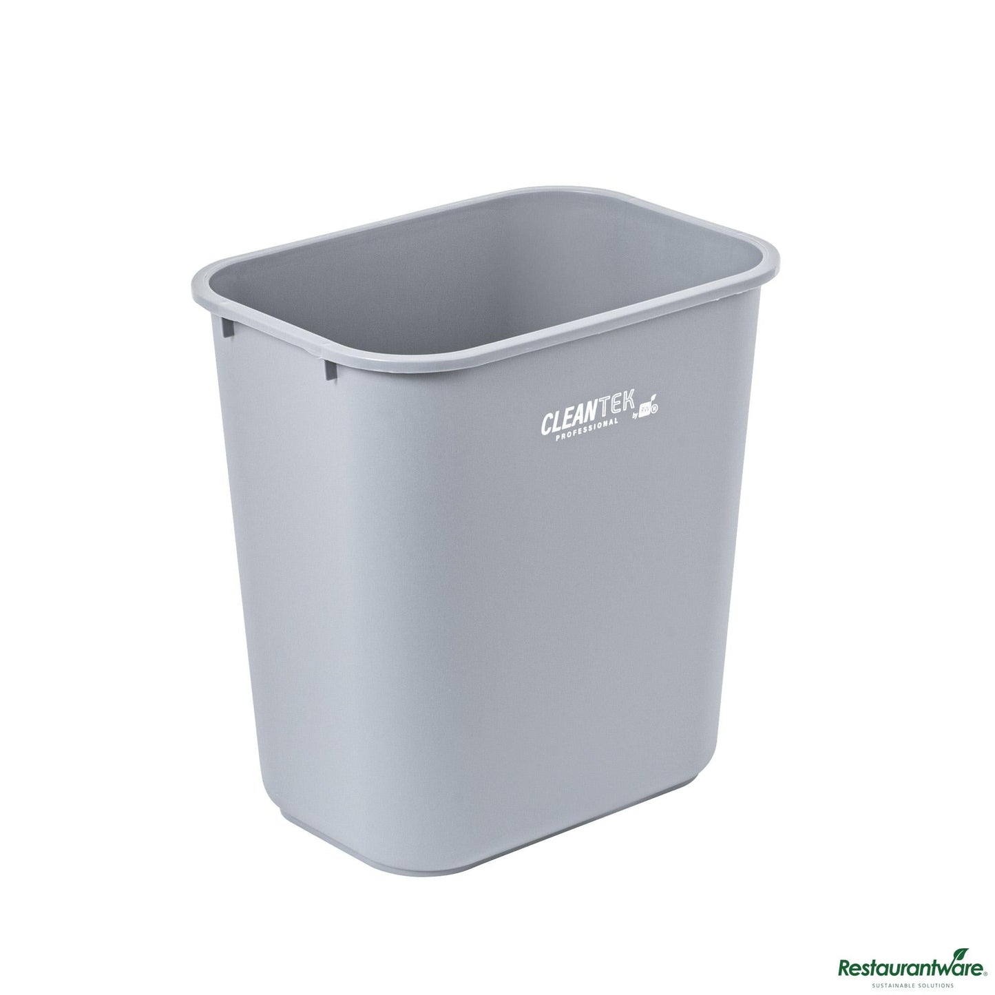 Wholesale Restaurantware 28 Qt / 7 Gal Rectangle Gray Wastebasket / Trash Can - 14.6" X 10.5" X 15.2"- Bulk