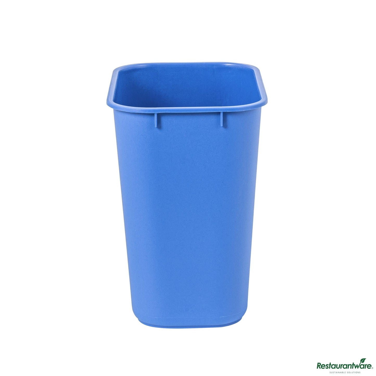 Wholesale Restaurantware 13 Qt / 3 Gal Rectangle Blue Recycling Wastebasket / Trash Can - 11.7" X 7.9" X 12"- Bulk