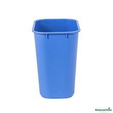 Wholesale Restaurantware 13 Qt / 3 Gal Rectangle Blue Recycling Wastebasket / Trash Can - 11.7" X 7.9" X 12"- Bulk