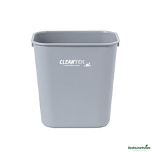 Wholesale Restaurantware 13 Qt / 3 Gal Rectangle Gray Wastebasket / Trash Can - 11.7" X 7.9" X 12"- Bulk