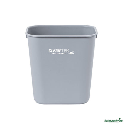Wholesale Restaurantware 13 Qt / 3 Gal Rectangle Gray Wastebasket / Trash Can - 11.7" X 7.9" X 12"- Bulk