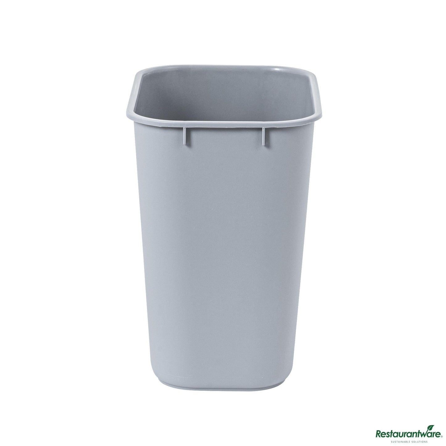 Wholesale Restaurantware 13 Qt / 3 Gal Rectangle Gray Wastebasket / Trash Can - 11.7" X 7.9" X 12"- Bulk