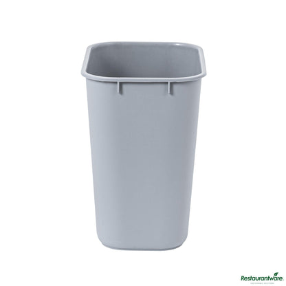 Wholesale Restaurantware 13 Qt / 3 Gal Rectangle Gray Wastebasket / Trash Can - 11.7" X 7.9" X 12"- Bulk