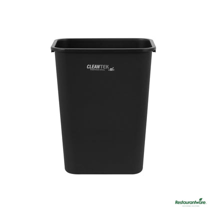 Wholesale Restaurantware 7 Qt / 1.75 Gal Rectangle Black Wastebasket / Trash Can - 10.1" X 6.3" X 10.2"- Bulk