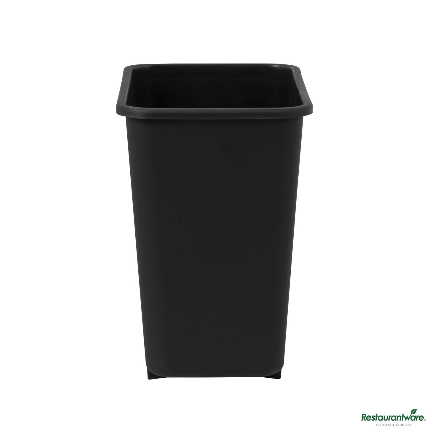 Wholesale Restaurantware 41 Qt / 10 Gal Rectangle Black Wastebasket / Trash Can - 15.7" X 11.3" X 19.9"- Bulk