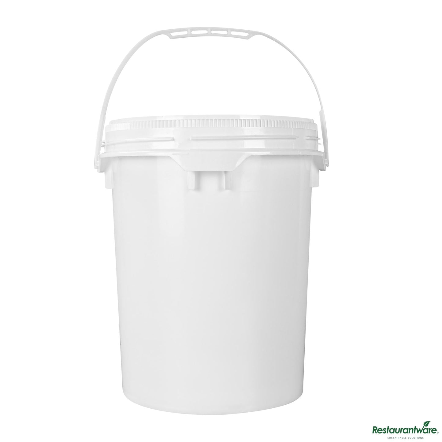 Wholesale Restaurantware 5 Gal Round White Plastic Screw Top Pail - Un Rated - 11.3" X 11.3" X 15.3"- Bulk