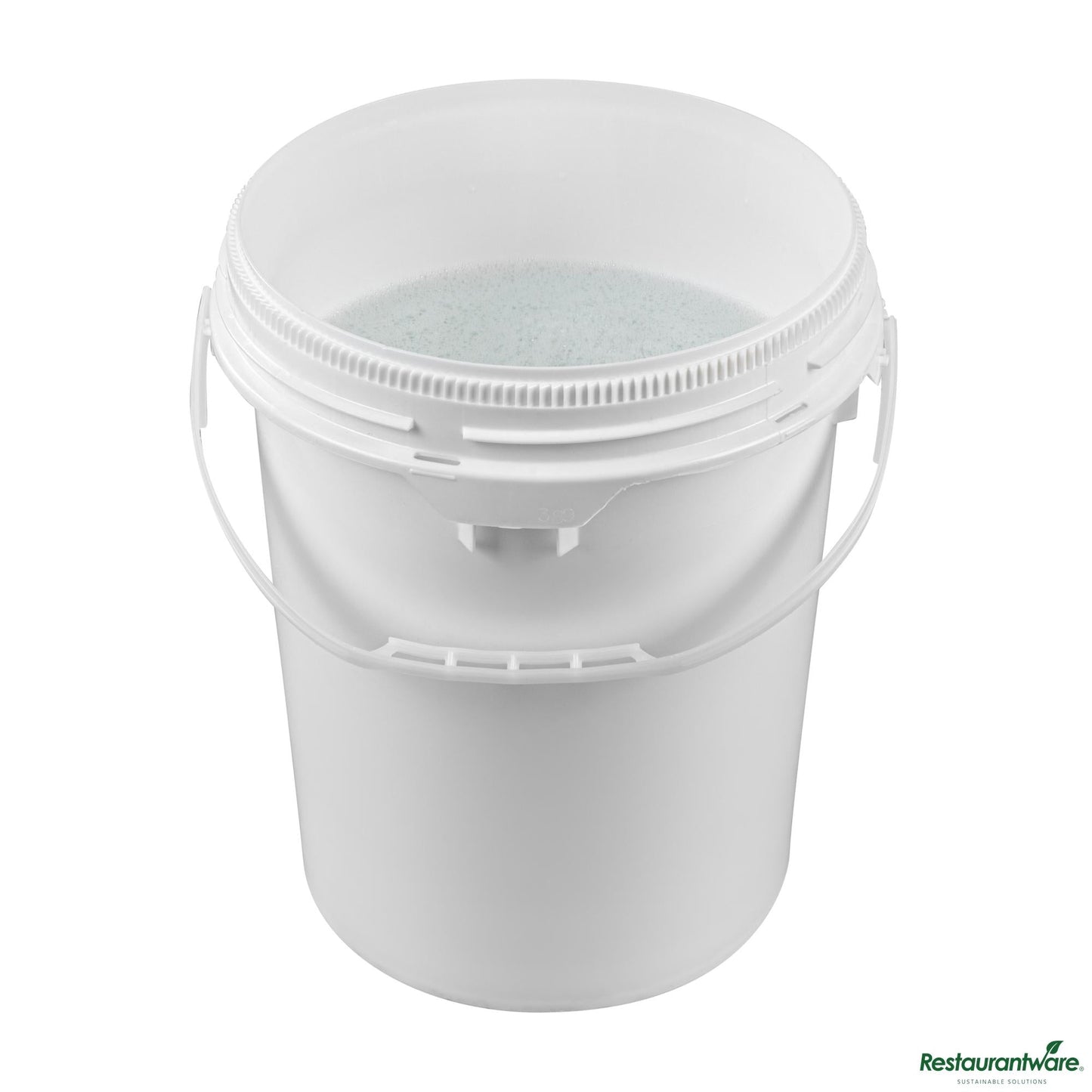 Wholesale Restaurantware 5 Gal Round White Plastic Screw Top Pail - Un Rated - 11.3" X 11.3" X 15.3"- Bulk