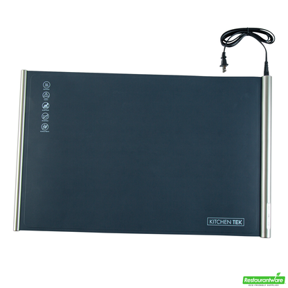 Wholesale Restaurantware Kitchen Tek Dark Blue Silicone Food Warmer Mat - 120v, Adjustable Temperature, Roll up - 26 1/4" X 16 3/4" X 1" - 1 Count Box- Bulk