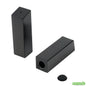 Wholesale Restaurantware 2 Oz Black Stainless Steel Rectangular Salt and Pepper Shaker Set - 1" X 1" X 3 1/4" - 1 Count Box- Bulk