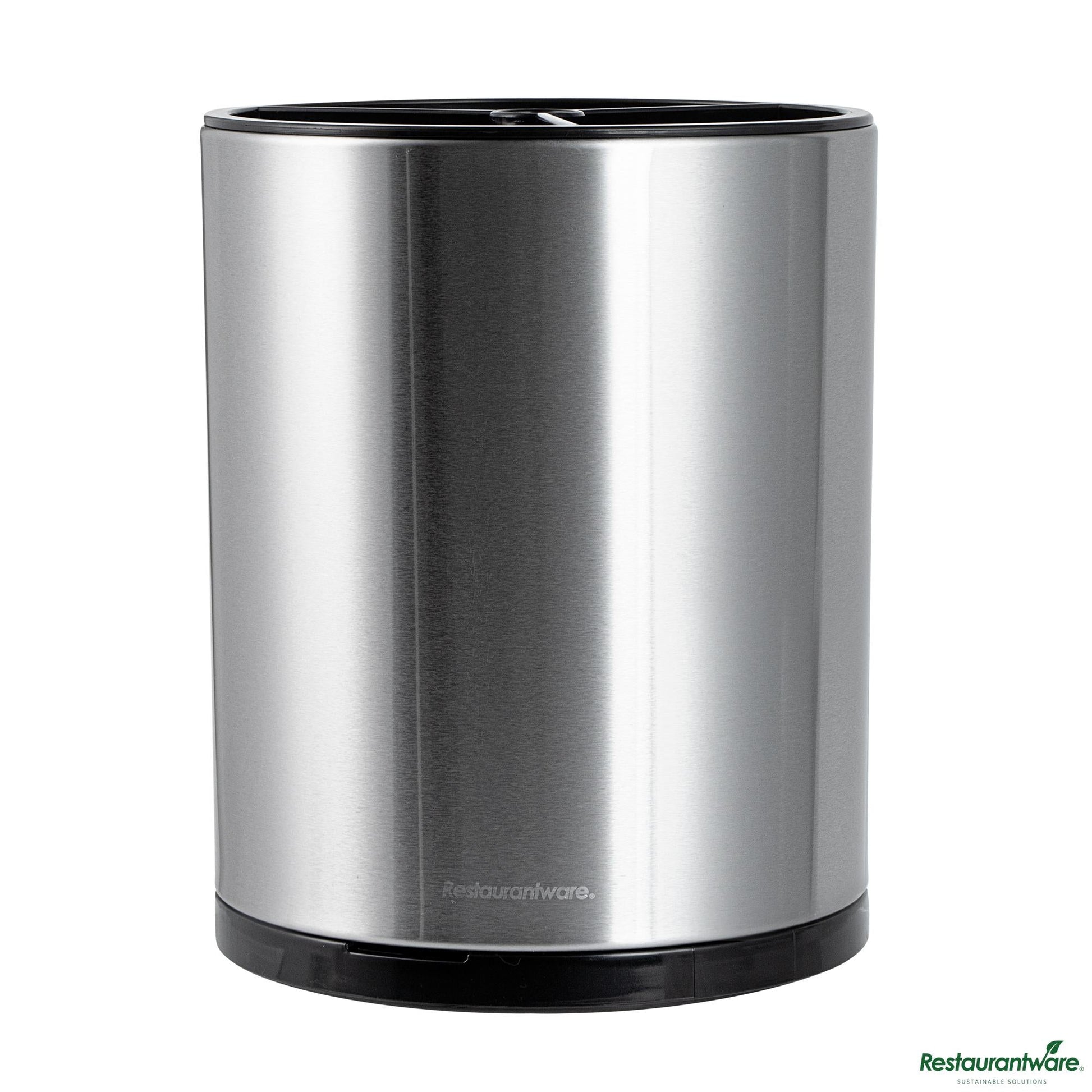 Wholesale Restaurantware Stainless Steel Utensil Holder - 3 Compartments, Rotating - 6.3" X 6.3" X 8"- Bulk