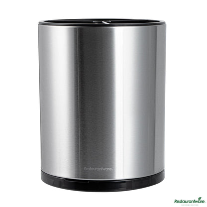 Wholesale Restaurantware Stainless Steel Utensil Holder - 3 Compartments, Rotating - 6.3" X 6.3" X 8"- Bulk