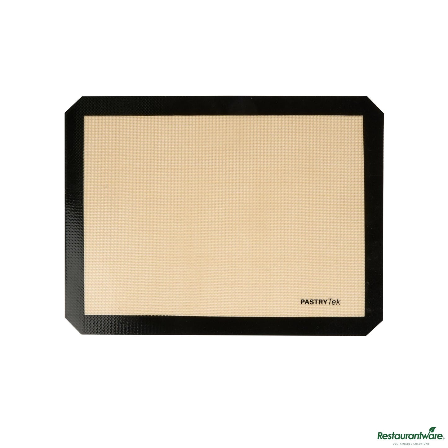 Wholesale Restaurantware Rectangle Tan and Black Silicone Half Size Baking Mat - Ultra Durable - 11.8" X 15.7" X 0.03"- Bulk