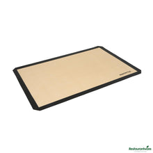 Wholesale Restaurantware Rectangle Tan and Black Silicone Full Size Baking Mat - Ultra Durable - 15.7" X 23.6" X 0.03"- Bulk