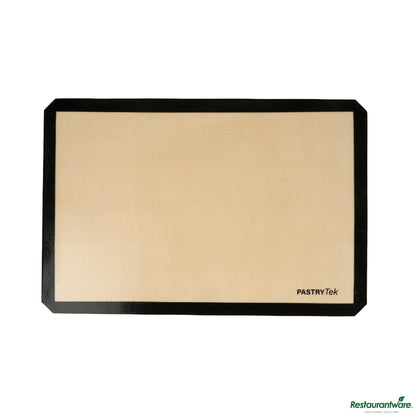 Wholesale Restaurantware Rectangle Tan and Black Silicone Full Size Baking Mat - Ultra Durable - 15.7" X 23.6" X 0.03"- Bulk