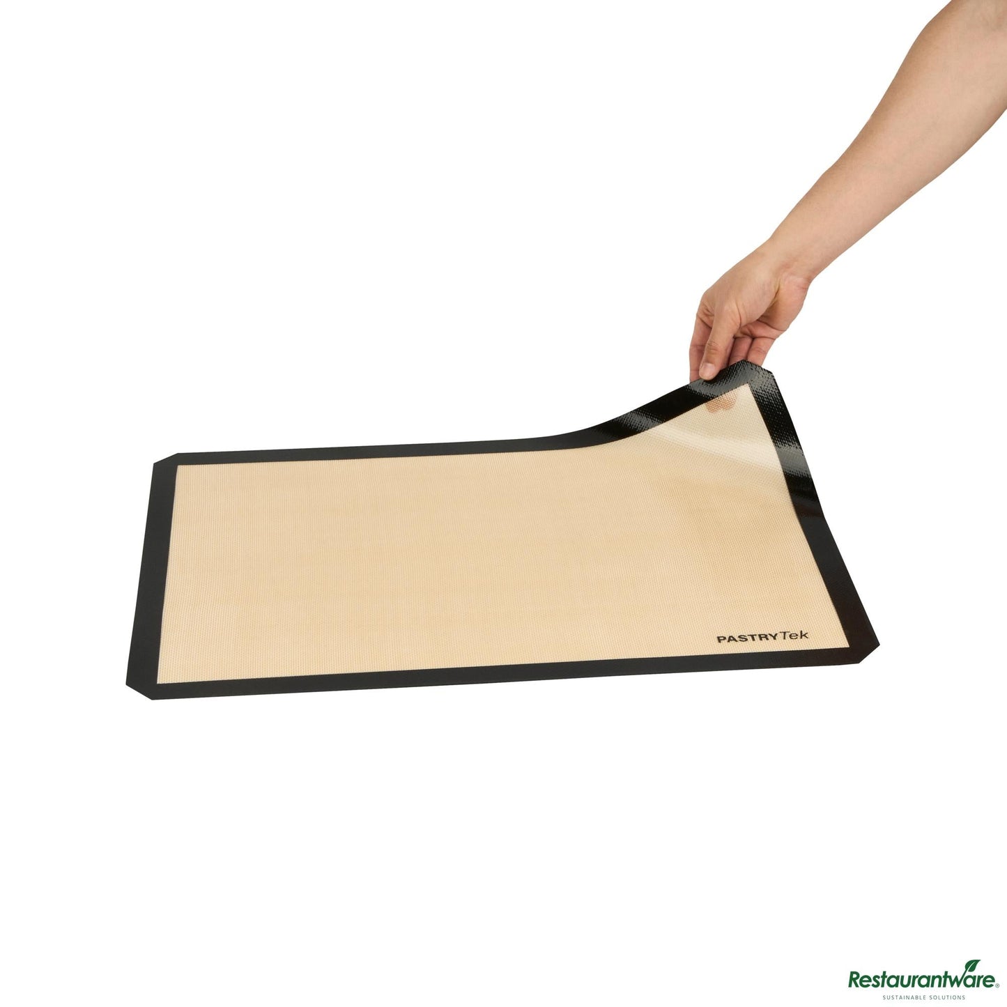 Wholesale Restaurantware Rectangle Tan and Black Silicone Full Size Baking Mat - Ultra Durable - 15.7" X 23.6" X 0.03"- Bulk