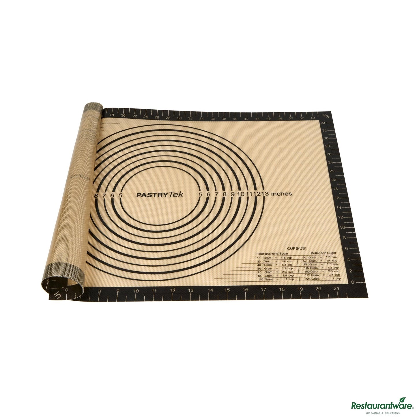 Wholesale Restaurantware Rectangle Tan and Black Silicone Full Size Baking Mat - 15.7" X 23.6" X 0.03"- Bulk