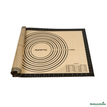 Wholesale Restaurantware Rectangle Tan and Black Silicone Full Size Baking Mat - 15.7" X 23.6" X 0.03"- Bulk