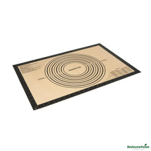 Wholesale Restaurantware Rectangle Tan and Black Silicone Full Size Baking Mat - 15.7" X 23.6" X 0.03"- Bulk