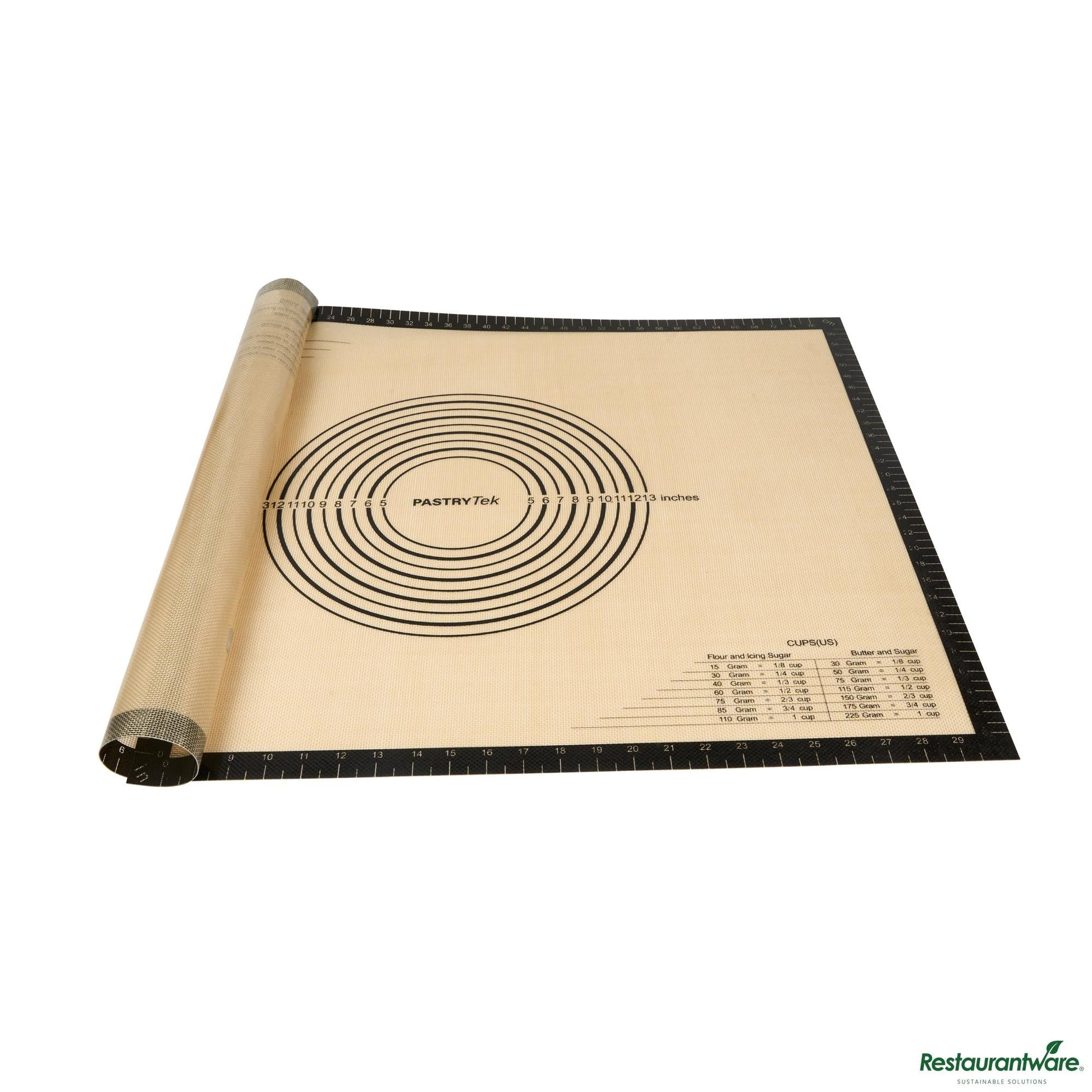 Wholesale Restaurantware Rectangle Tan and Black Silicone Extra Large Baking Mat - 23.6" X 31.5" X 0.03"- Bulk
