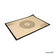 Wholesale Restaurantware Rectangle Tan and Black Silicone Extra Large Baking Mat - 23.6" X 31.5" X 0.03"- Bulk