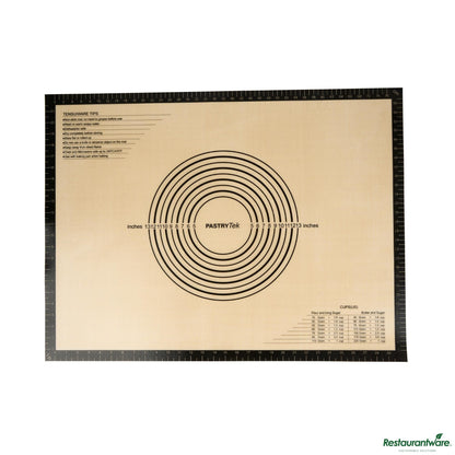 Wholesale Restaurantware Rectangle Tan and Black Silicone Extra Large Baking Mat - 23.6" X 31.5" X 0.03"- Bulk