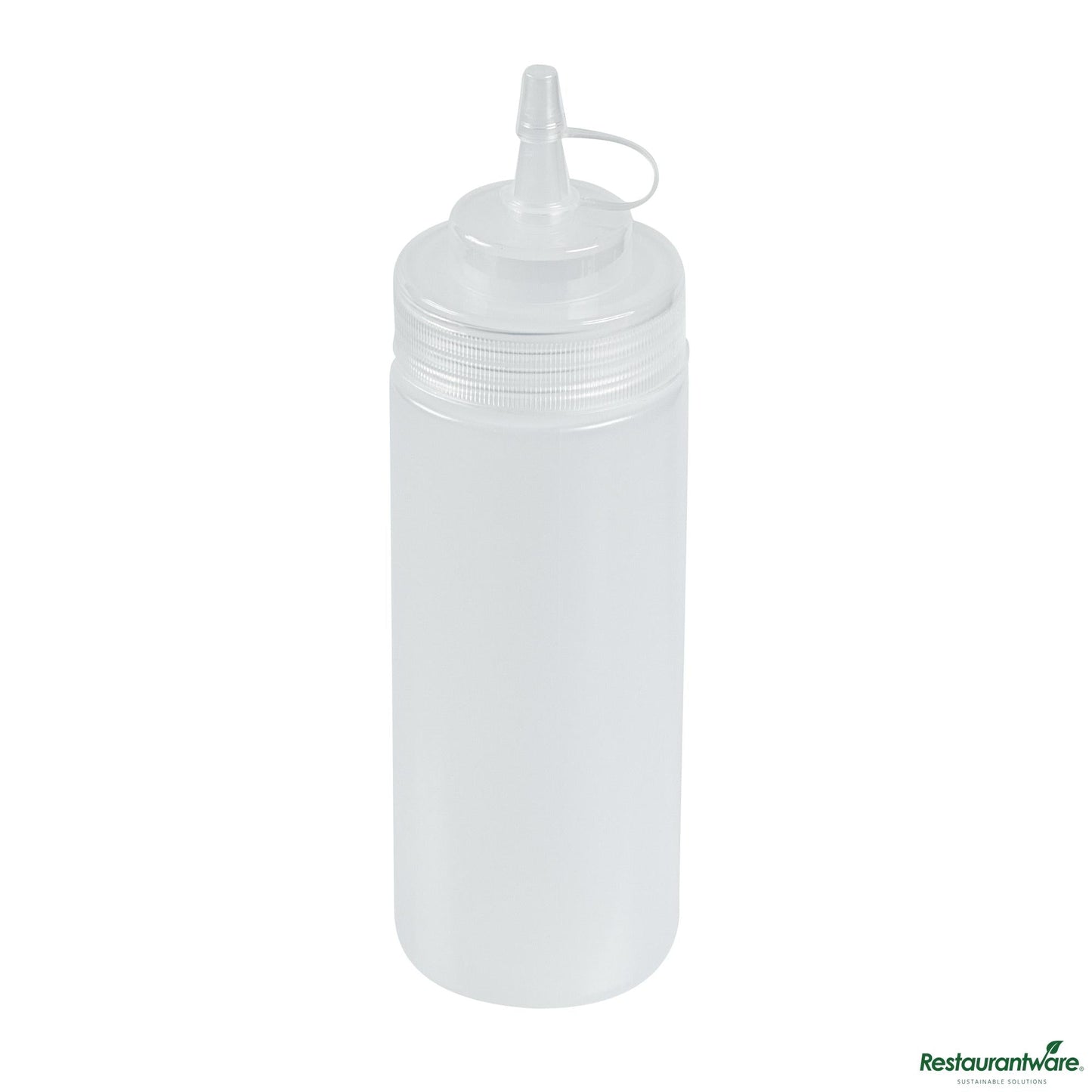 Wholesale Restaurantware 12 Oz Clear Plastic Squeeze Bottle - with Cap, Wide Mouth - 2.3" X 2.3" X 7.9"- Bulk