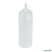 Wholesale Restaurantware 12 Oz Clear Plastic Squeeze Bottle - with Cap, Wide Mouth - 2.3" X 2.3" X 7.9"- Bulk