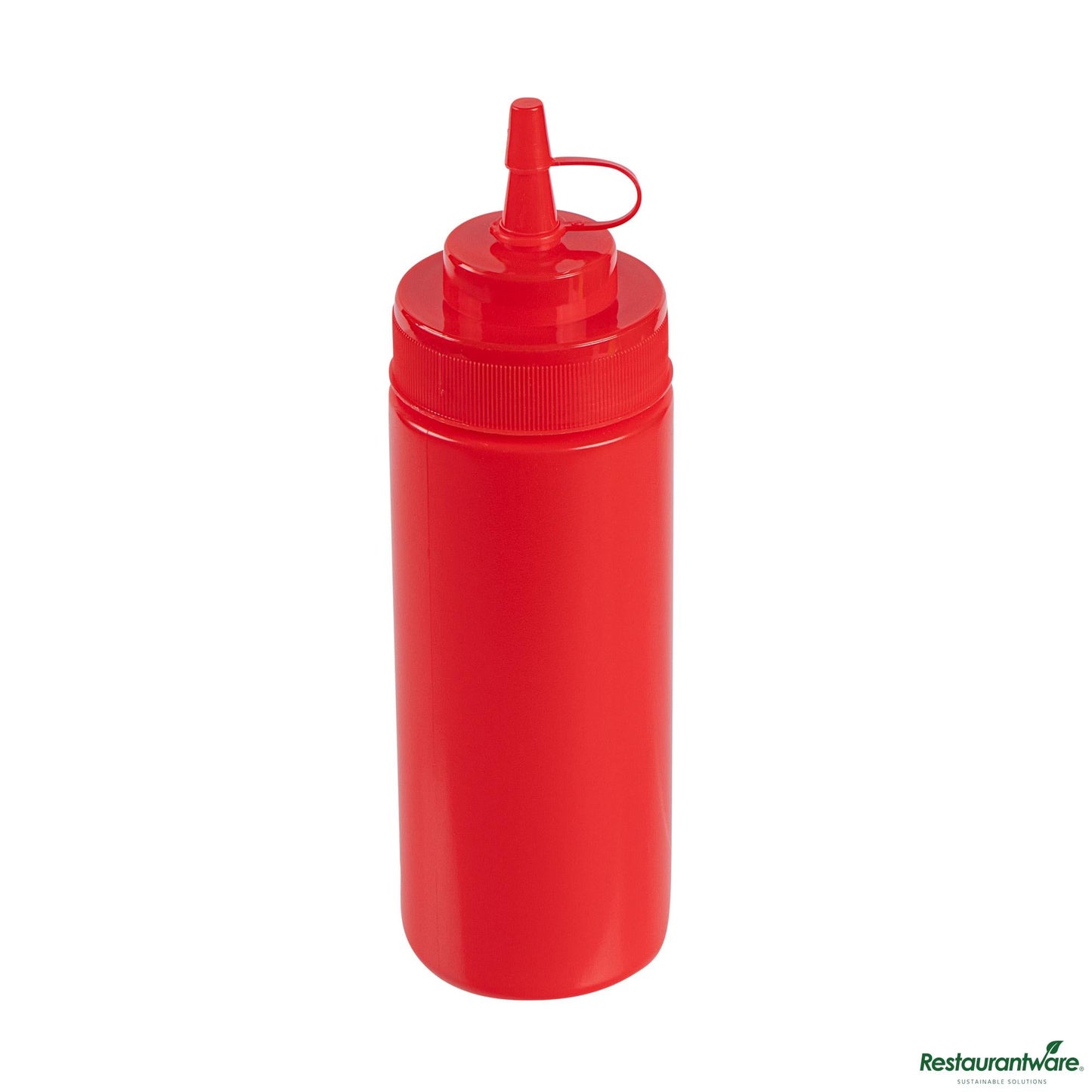 Wholesale Restaurantware 12 Oz Red Plastic Squeeze Bottle - with Cap, Wide Mouth - 2.3" X 2.3" X 7.9"- Bulk