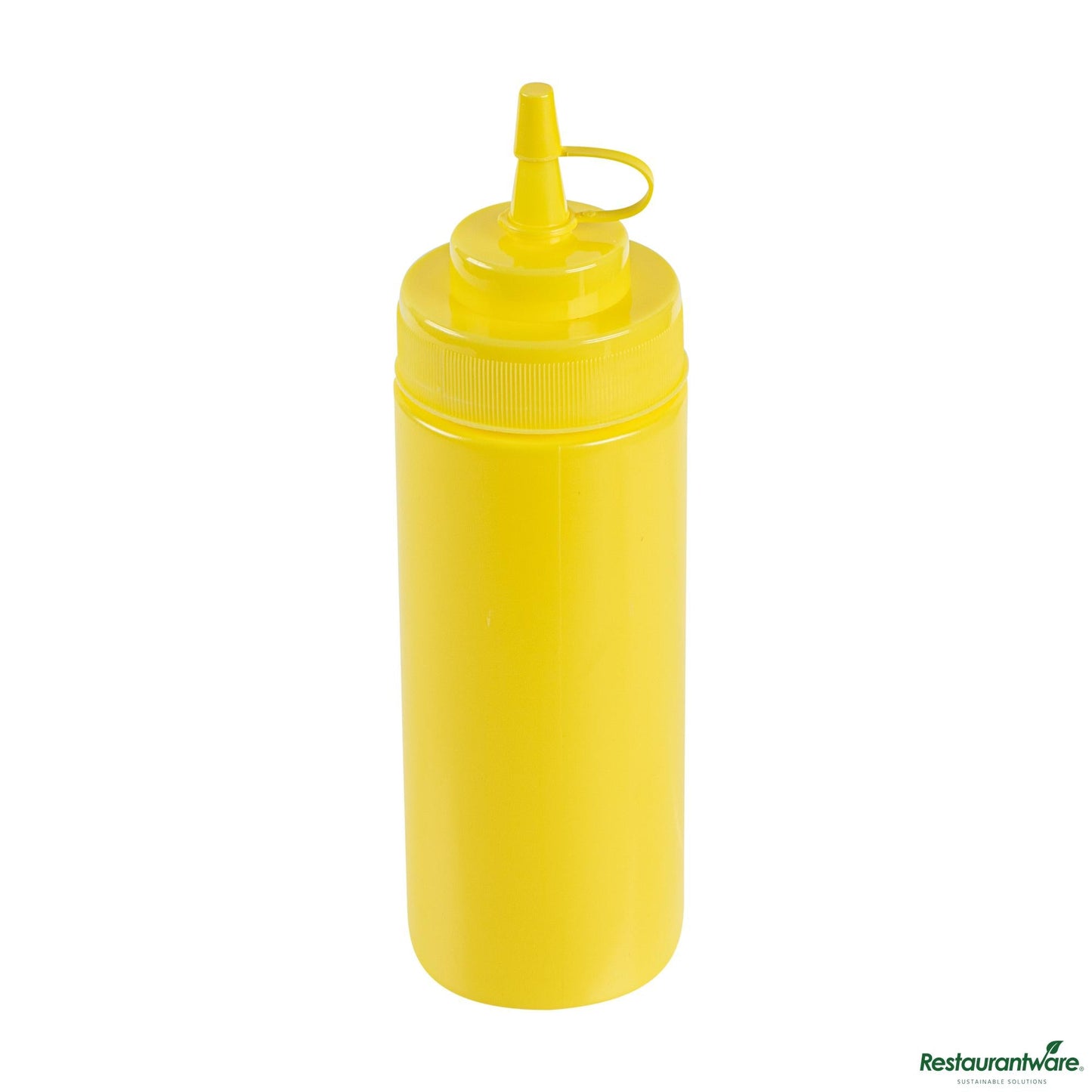 Wholesale Restaurantware 12 Oz Yellow Plastic Squeeze Bottle - with Cap, Wide Mouth - 2.3" X 2.3" X 7.9"- Bulk