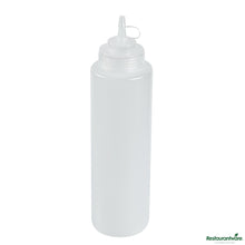 Wholesale Restaurantware 32 Oz Clear Plastic Squeeze Bottle - with Cap, Wide Mouth - 3.1" X 3.1" X 11.4"- Bulk