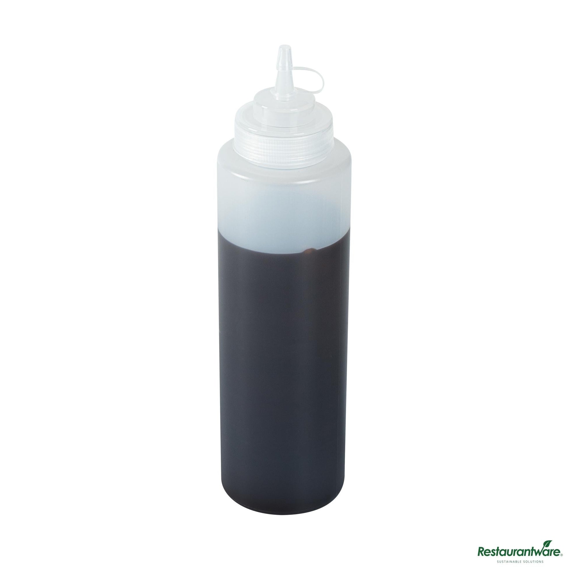 Wholesale Restaurantware 32 Oz Clear Plastic Squeeze Bottle - with Cap, Wide Mouth - 3.1" X 3.1" X 11.4"- Bulk