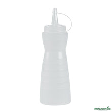 Wholesale Restaurantware 12 Oz Gourd-Shaped Clear Plastic Squeeze Bottle - with Cap, Wide Mouth - 2.4" X 2.4" X 7.9"- Bulk