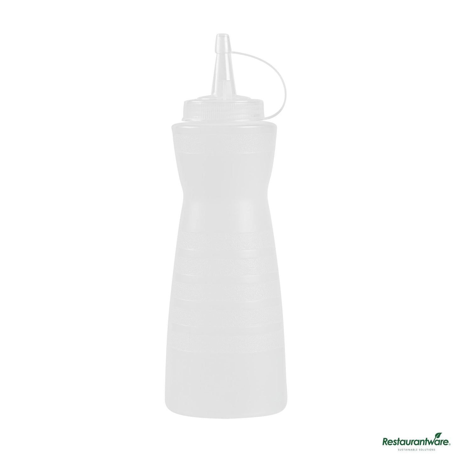 Wholesale Restaurantware 16 Oz Gourd-Shaped Clear Plastic Squeeze Bottle - with Cap, Wide Mouth - 2.8" X 2.8" X 7.9"- Bulk