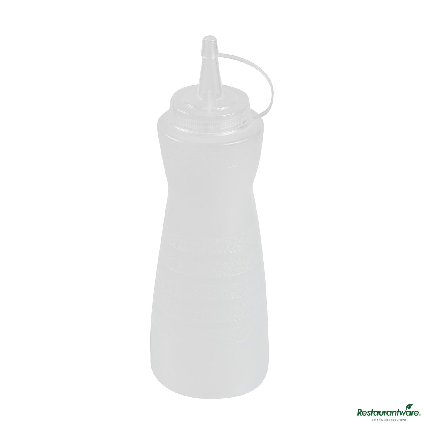 Wholesale Restaurantware 16 Oz Gourd-Shaped Clear Plastic Squeeze Bottle - with Cap, Wide Mouth - 2.8" X 2.8" X 7.9"- Bulk