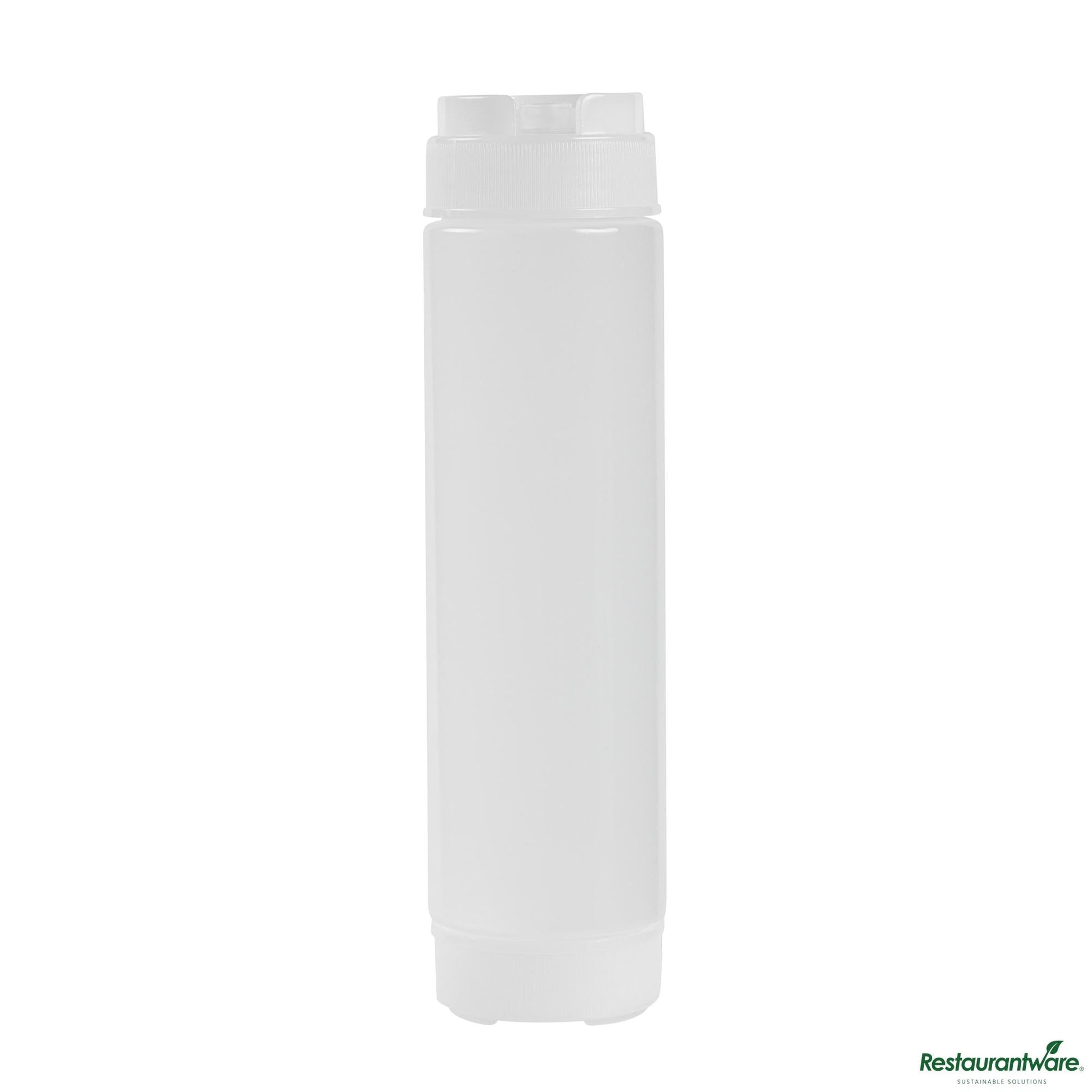 Wholesale Restaurantware 16 Oz Clear Plastic Squeeze Bottle - Inverted, Refill & Dispensing Lid - 2.3" X 2.3" X 8.9"- Bulk