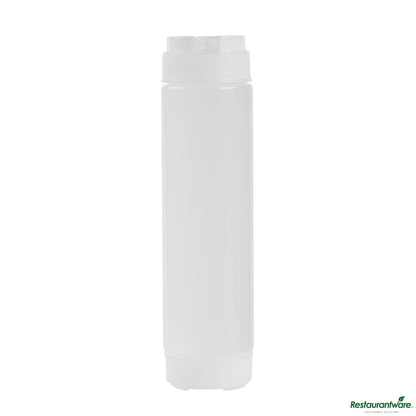 Wholesale Restaurantware 16 Oz Clear Plastic Squeeze Bottle - Inverted, Refill & Dispensing Lid - 2.3" X 2.3" X 8.9"- Bulk