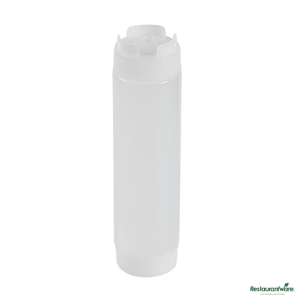 Wholesale Restaurantware 16 Oz Clear Plastic Squeeze Bottle - Inverted, Refill & Dispensing Lid - 2.3" X 2.3" X 8.9"- Bulk