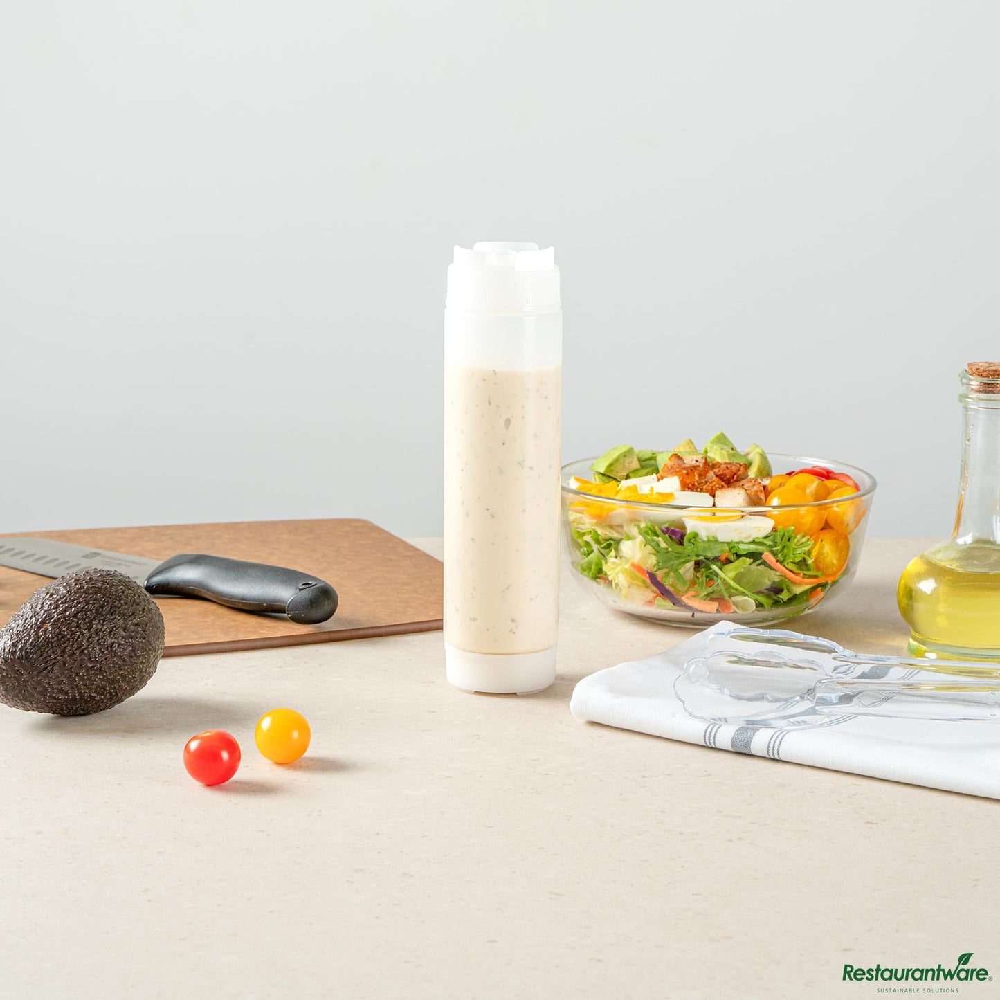 Wholesale Restaurantware 16 Oz Clear Plastic Squeeze Bottle - Inverted, Refill & Dispensing Lid - 2.3" X 2.3" X 8.9"- Bulk