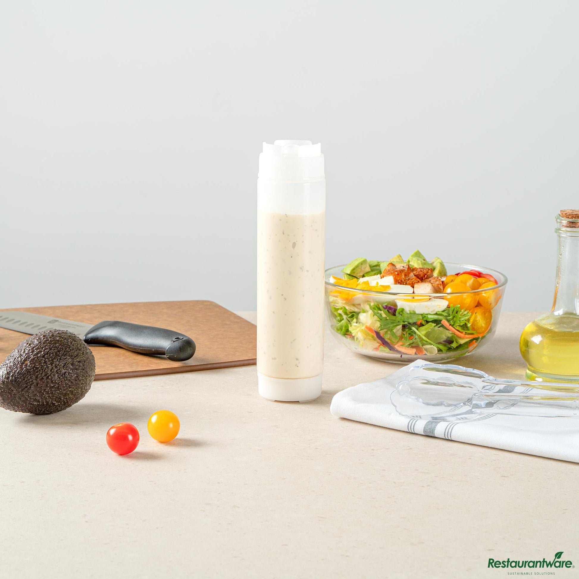 Wholesale Restaurantware 16 Oz Clear Plastic Squeeze Bottle - Inverted, Refill & Dispensing Lid - 2.3" X 2.3" X 8.9"- Bulk