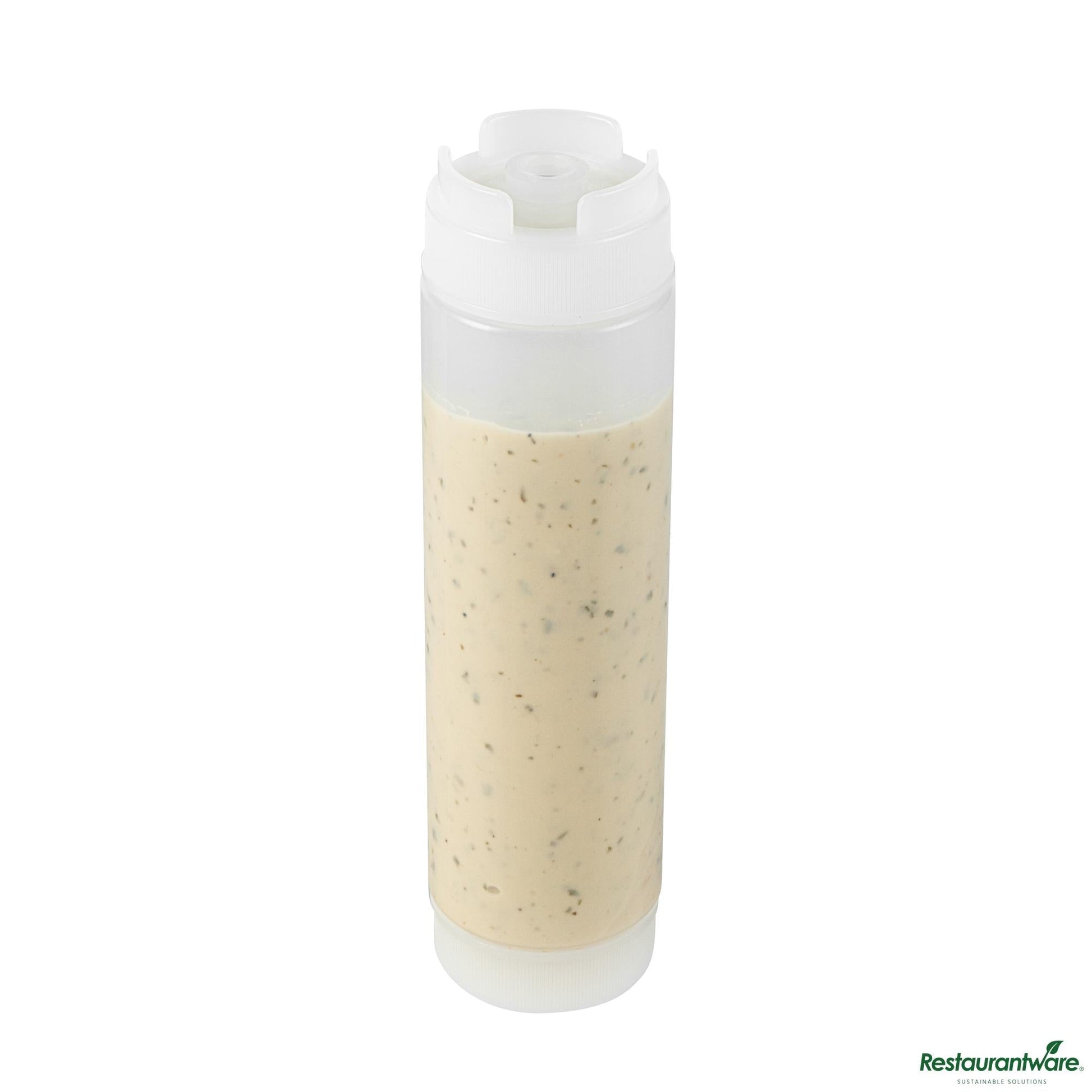 Wholesale Restaurantware 16 Oz Clear Plastic Squeeze Bottle - Inverted, Refill & Dispensing Lid - 2.3" X 2.3" X 8.9"- Bulk