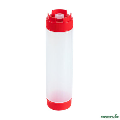 Wholesale Restaurantware 16 Oz Red Plastic Squeeze Bottle - Inverted, Refill & Dispensing Lid - 2.3" X 2.3" X 8.9"- Bulk