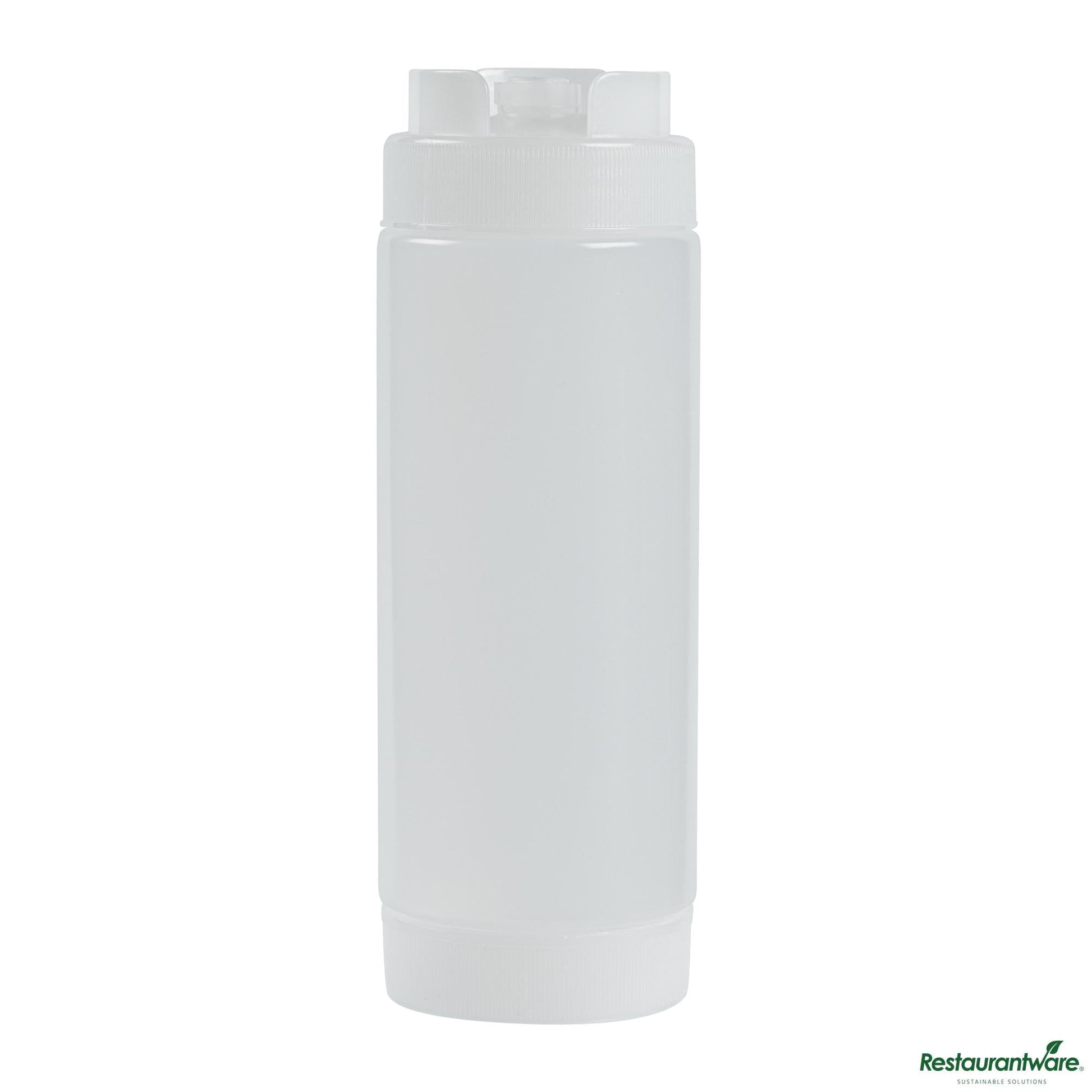 Wholesale Restaurantware 20 Oz Clear Plastic Squeeze Bottle - Inverted, Refill & Dispensing Lid - 2.7" X 2.7" X 7.9"- Bulk