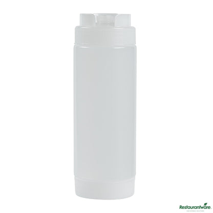 Wholesale Restaurantware 20 Oz Clear Plastic Squeeze Bottle - Inverted, Refill & Dispensing Lid - 2.7" X 2.7" X 7.9"- Bulk