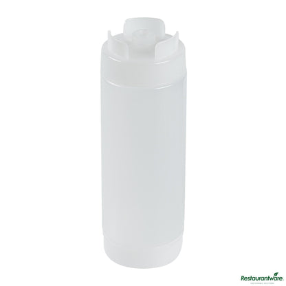 Wholesale Restaurantware 20 Oz Clear Plastic Squeeze Bottle - Inverted, Refill & Dispensing Lid - 2.7" X 2.7" X 7.9"- Bulk