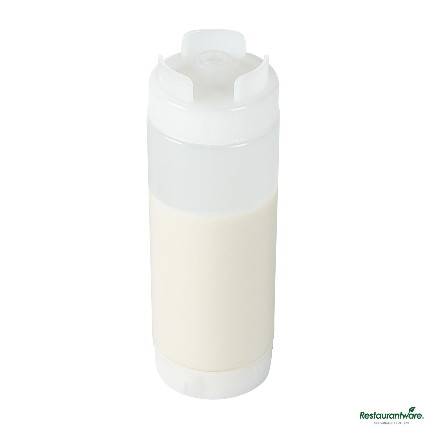 Wholesale Restaurantware 20 Oz Clear Plastic Squeeze Bottle - Inverted, Refill & Dispensing Lid - 2.7" X 2.7" X 7.9"- Bulk