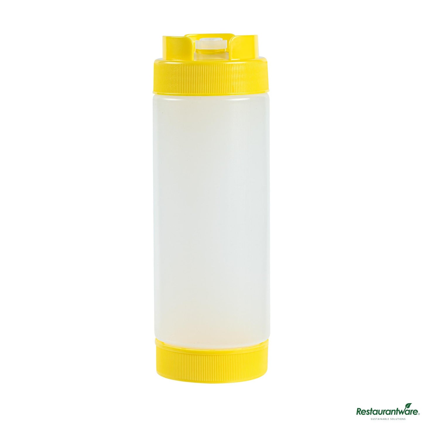 Wholesale Restaurantware 20 Oz Yellow Plastic Squeeze Bottle- Inverted, Refill & Dispensing Lid - 2.7" X 2.7" X 7.9"- Bulk