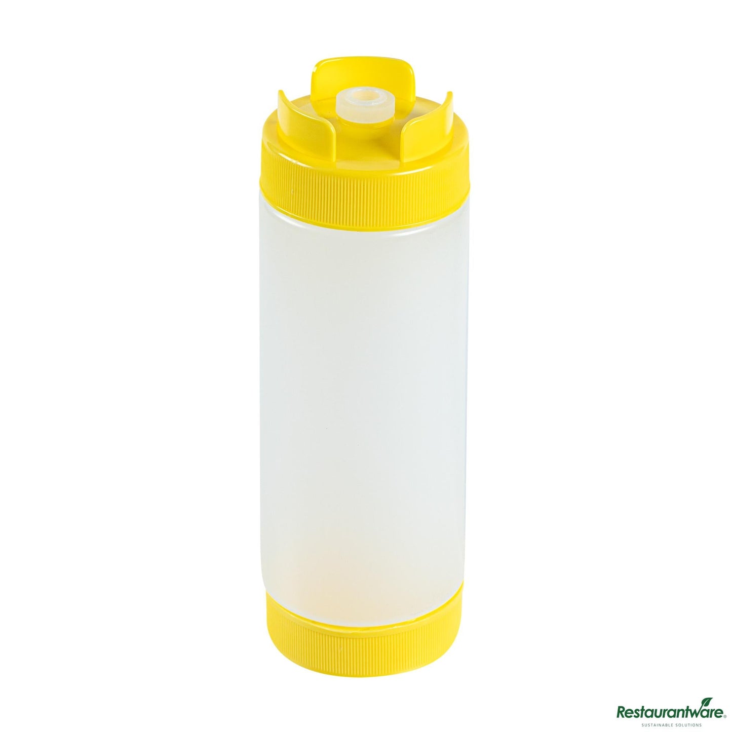 Wholesale Restaurantware 20 Oz Yellow Plastic Squeeze Bottle- Inverted, Refill & Dispensing Lid - 2.7" X 2.7" X 7.9"- Bulk